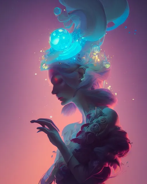 Prompt: toxicity, beauty portrait, complex 3 d render by peter mohrbacher, ilya kuvshinov, victo ngai, ryohei hase, beautifully lit, bright, muted colors, intricate, highly detailed, sharp focus, fractal crystal, unreal engine, blender, artstation, masterpiece. fantasy art by thomas kinkade