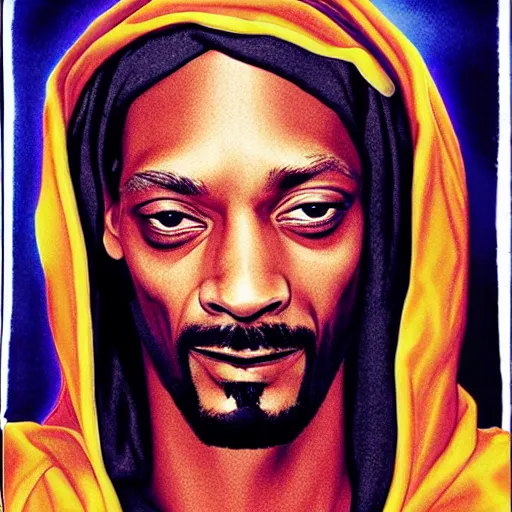 Image similar to snoop dogg as jesus christ photorealistic