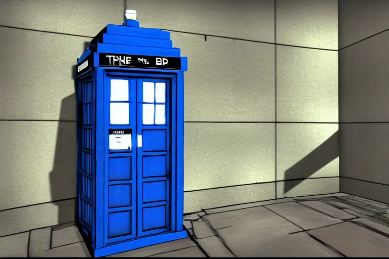 Image similar to tardis in portal 2