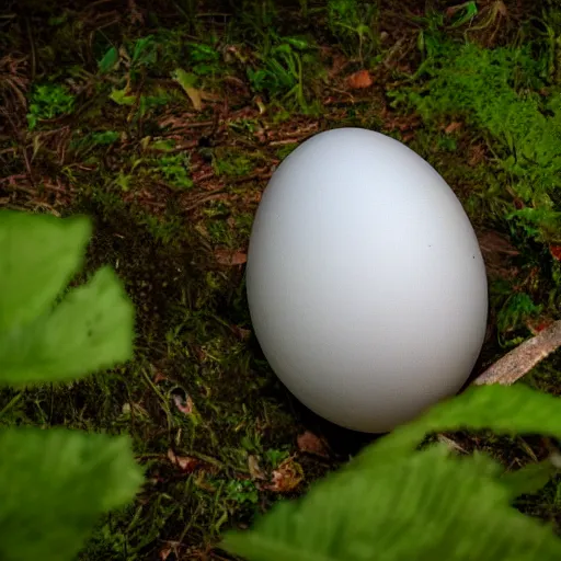 Prompt: finding the cosmic egg in the hidden campground, blurry, mysterious