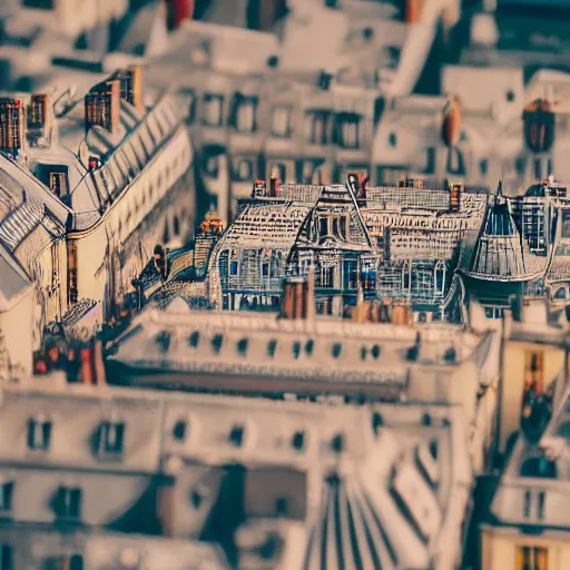 Prompt: a macro photo of a very detailed miniature model of paris, close - up, intricately detailed buildings, cars and people, intricately detailed markings, intricate textures, warm lighting, vivid colors, realistic octane render, hyper realistic render, volumetric shading, depth of field, raytracing, 8 k,