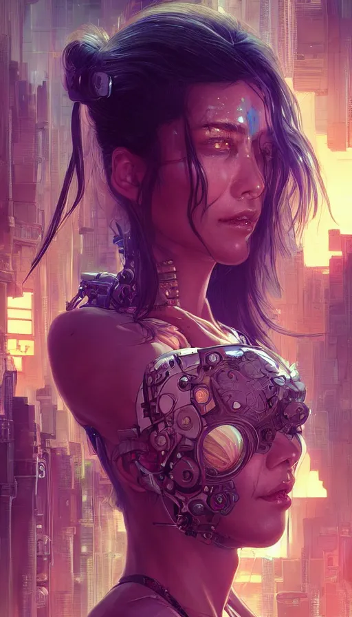 Prompt: cyberpunk, perfectly-centered-Portrait of the most beautiful women on the planet, sweaty, asian, insane, intricate, highly detailed, digital painting, artstation, concept art, smooth, sharp focus, illustration, Unreal Engine 5, 8K, art by artgerm and greg rutkowski and alphonse mucha