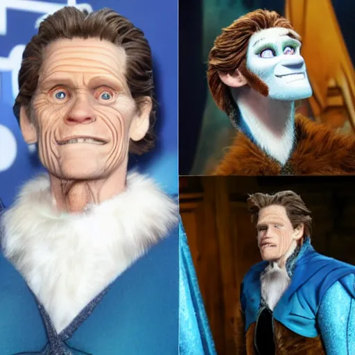 Image similar to william dafoe in a frozen costume