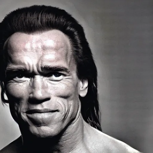 Image similar to a photo of arnold schwarzenegger as schwarzwalder kirschtorte