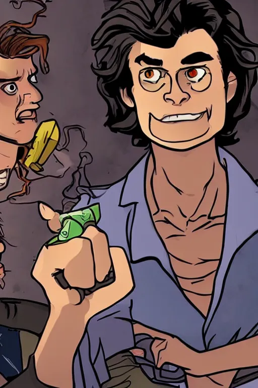 Image similar to steve harrington getting cursed by vecna