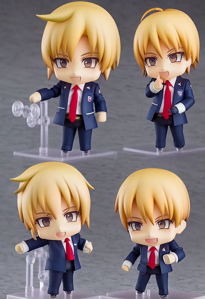 Image similar to An Anime Nendoroid of DONALD TRUMP!!!!!!!!!, Product Photo, 8k, Sharp photo