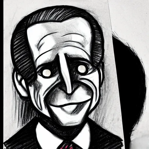 Prompt: drawing of joe biden in the style of corpse bride