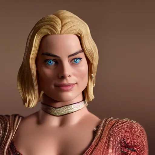 Prompt: very high resolution photo of margot robbie as an action figure.