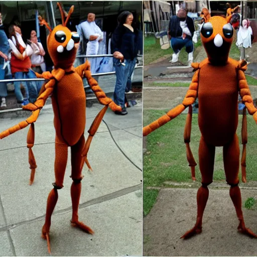 Image similar to humans wearing realistic ant costumes