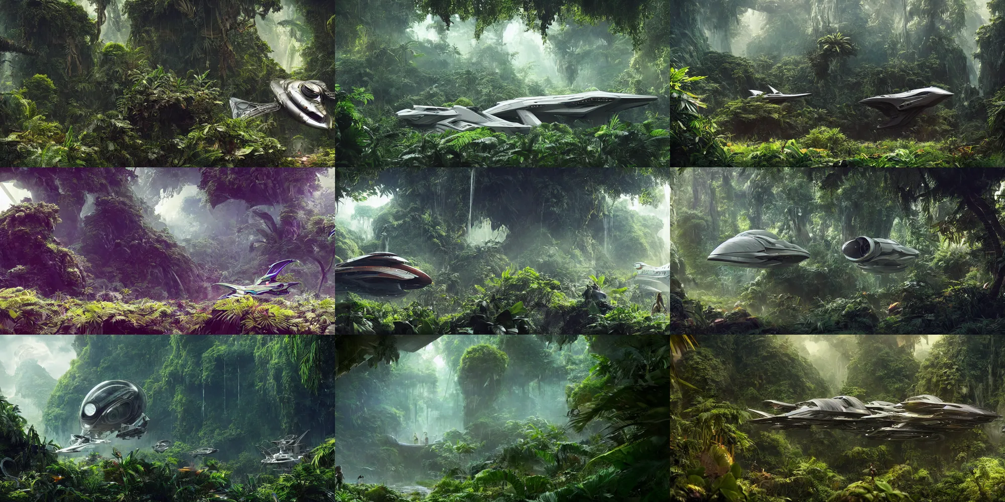 sci fi concept art jungle