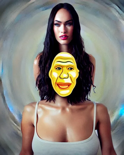 Image similar to mayonnaise in the shape of a human face, human face made out of mayonnaise, megan fox made out of mayonnaise!!!!!, professional food photography, unreal engine