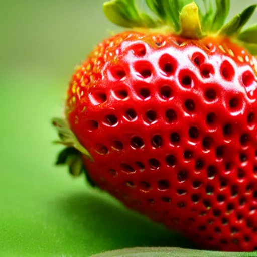 Image similar to adorable strawberry critter hyper realistic