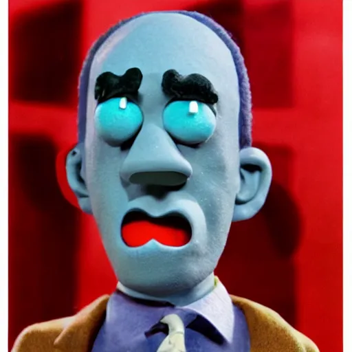 Image similar to claymation man who ’ s head is a television