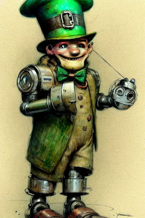 Prompt: ( ( ( ( ( 1 9 5 0 s robot leprechaun. muted colors. ) ) ) ) ) by jean - baptiste monge!!!!!!!!!!!!!!!!!!!!!!!!!!!!!!