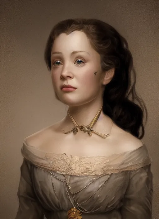 Prompt: portrait, elegant, highly detailed, matte painting, by william mccane