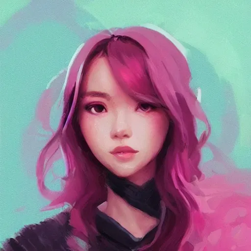 Image similar to “ a portrait of rose blackpink, rainy background, pink bright art masterpiece artstation. 8 k, sharp high quality artwork in style of jose daniel cabrera pena and greg rutkowski, concept art by tooth wu, hearthstone card game artwork. ”
