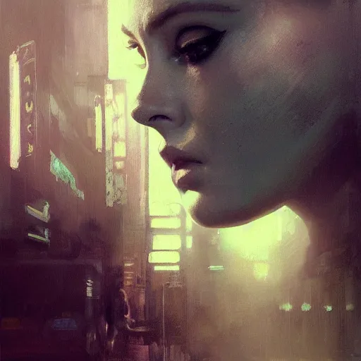 Prompt: adele, hyperrealistic portrait, bladerunner street, art of elysium by jeremy mann and alphonse mucha, fantasy art, photo realistic, dynamic lighting, artstation, poster, volumetric lighting, very detailed face, 4 k, award winning