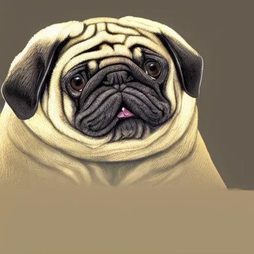 Image similar to A tardigrade with the eyes and mouth of a pug, national geographic-file-photograph, paywall-content, premium-award-winning, trending on artstation