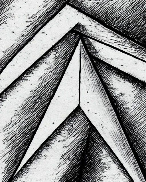 Prompt: triangle inside circle, hyper realism, fine details, deviantart artstation, extremely detailed, black and white, very sharp, in the style of albrecht durer