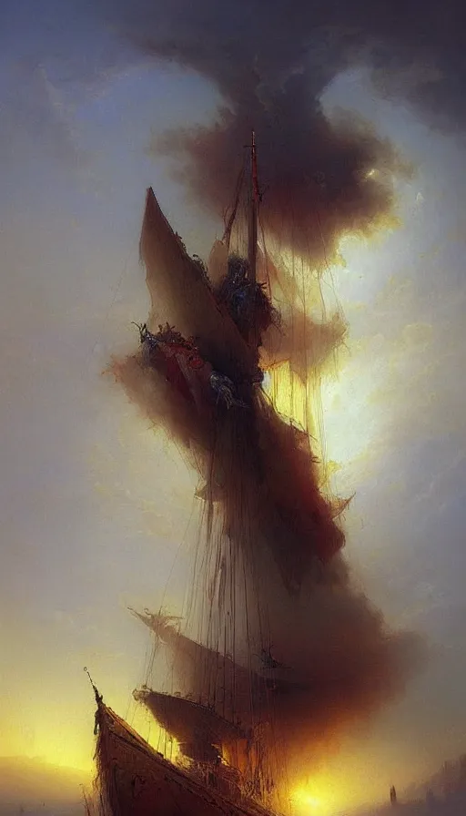 Image similar to Psytrance Artwork, by Ivan Aïvazovski,