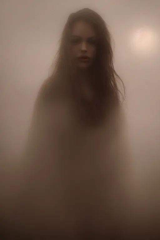 Image similar to ! dream most beautiful woman in the world, fog, highly detailed, cinematic, dramatic lighting, 8 k