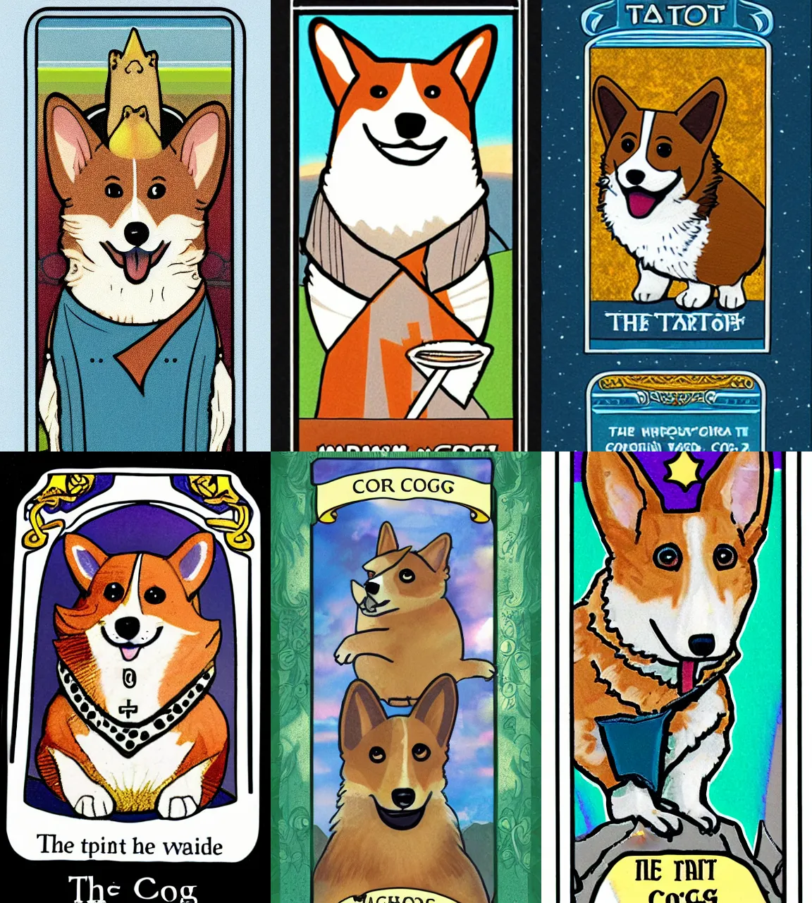 Prompt: Tarot Card XVII: The Corgi