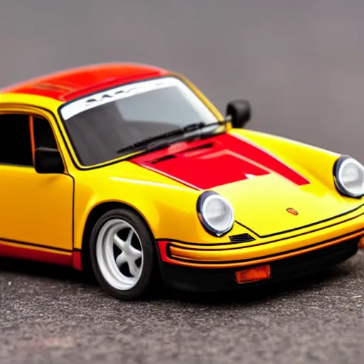 Image similar to micro machines, porsche 911, bokeh, macro photography