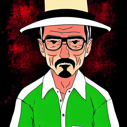 Image similar to walter white as luffy