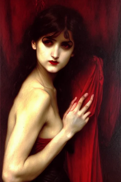 Image similar to spain vampire, painting by rossetti bouguereau, detailed art, artstation