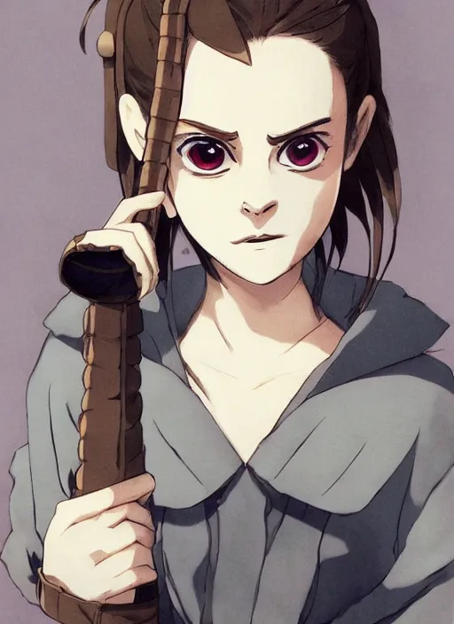 Image similar to emma watson wearing muzzle wearing muzzle wearing muzzle wearing muzzle wearing muzzle wearing muzzleas nezuko from demon slayer anime ねずこ nezuko from demon slayer anime ねずこ nezuko from demon slayer anime ねずこ wearing kimono wrapped mouth by artgem by greg rutkowski trending on artstation