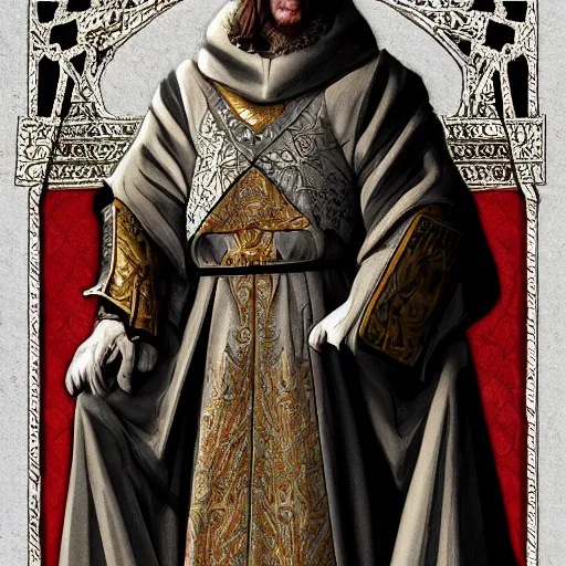 Prompt: medieval king in robes with courtisan, artstation, fantasy, high details, digital art