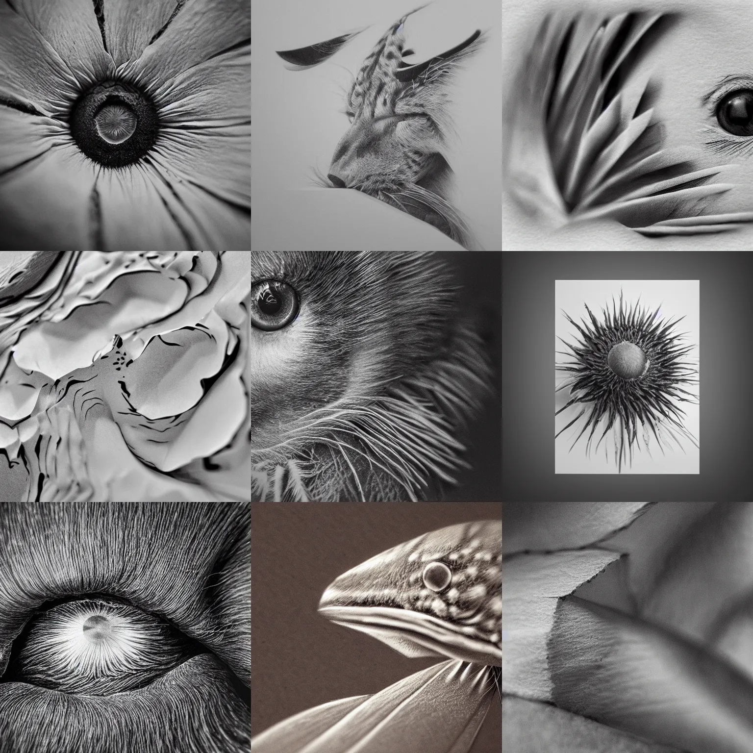 Prompt: award winning photography of an paper drawing, hyper realistic, macro photography, 4k