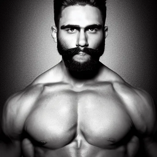 murky-coyote762: Create an 3D avatar of a confident and charismatic man  with a chiseled jawline, piercing eyes, and a strong, muscular body. His  hair is styled in a modern, trendy way, and