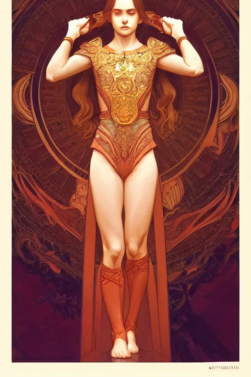 Prompt: symmetry!! intense fanart of 3 / 4 back pose of young christine as acotar protagonist, intricate, elegant, highly detailed, my rendition, digital painting, artstation, concept art, smooth, sharp focus, illustration, art by artgerm and greg rutkowski and alphonse mucha. fireball in hand, traditional clothes