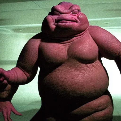 Prompt: jabba the hut krang, candid photography