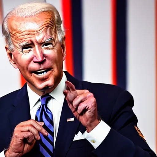 Image similar to award-winning photo of Joe Biden wearing cargo pants