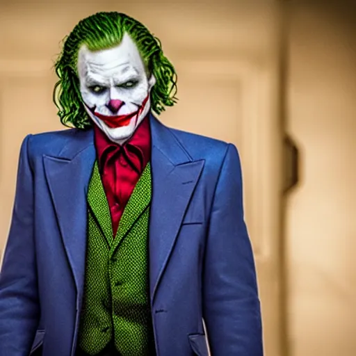 Image similar to film still of Adam West as Joker in the new Joker movie