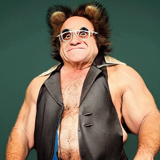 Prompt: danny devito dressed up in costume as the wolverine