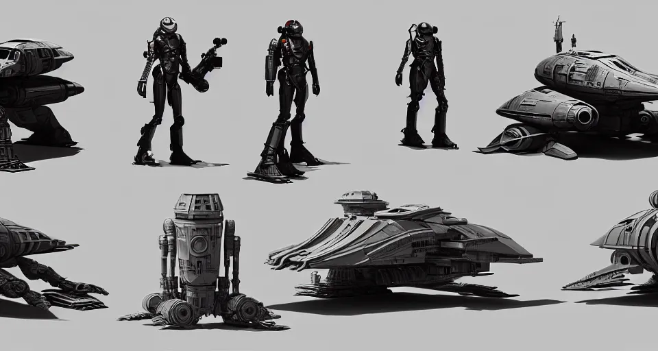 Image similar to highly detailed cinematic syd mead scifi render of 3 d sculpt of post apocalyptic spaceship, sparth, scott robertson, guardians of the galaxy, star wars, maschinen krieger, raphael lecoste