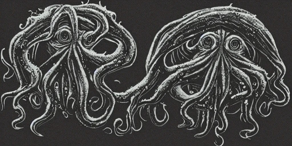 Prompt: cthulhu black goo