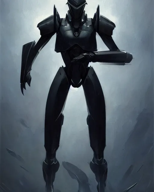 Image similar to smooth sleek pearlescent black wraithbone powerarmor, by greg rutkowski and mark brookes and jim burns and tom bagshaw and magali villeneuve, trending on artstation