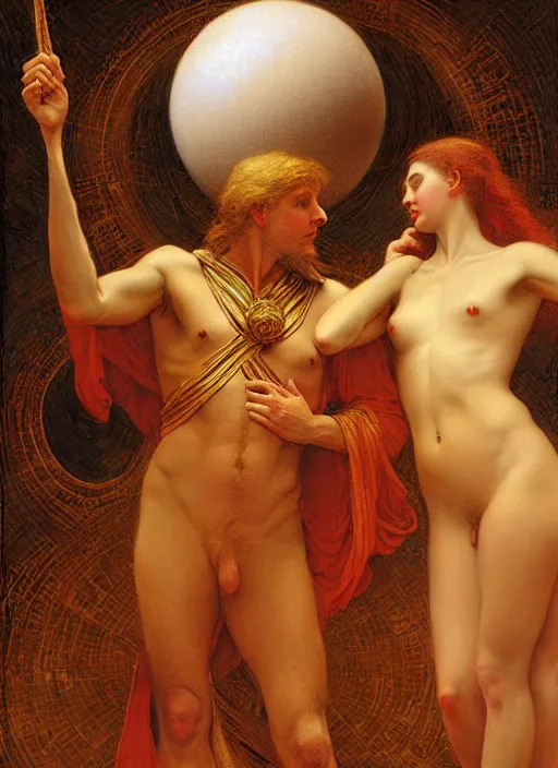 Image similar to the third sphere, venus : the lovers from dante's divine comedy. highly detailed painting by gaston bussiere, craig mullins, j. c. leyendecker 8 k