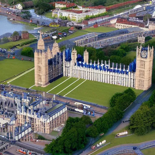 Image similar to aerial view of a lego houses of parliament