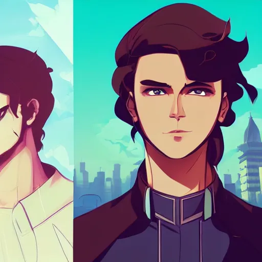 Image similar to kaladin stormblessed. clean cel shaded vector art. shutterstock. behance hd by lois van baarle, artgerm, helen huang, by makoto shinkai and ilya kuvshinov, rossdraws, illustration, art by ilya kuvshinov