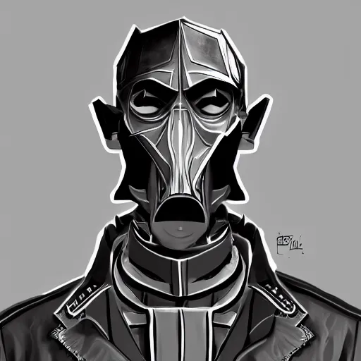 Prompt: old charismatic mechanic, dishonored art style