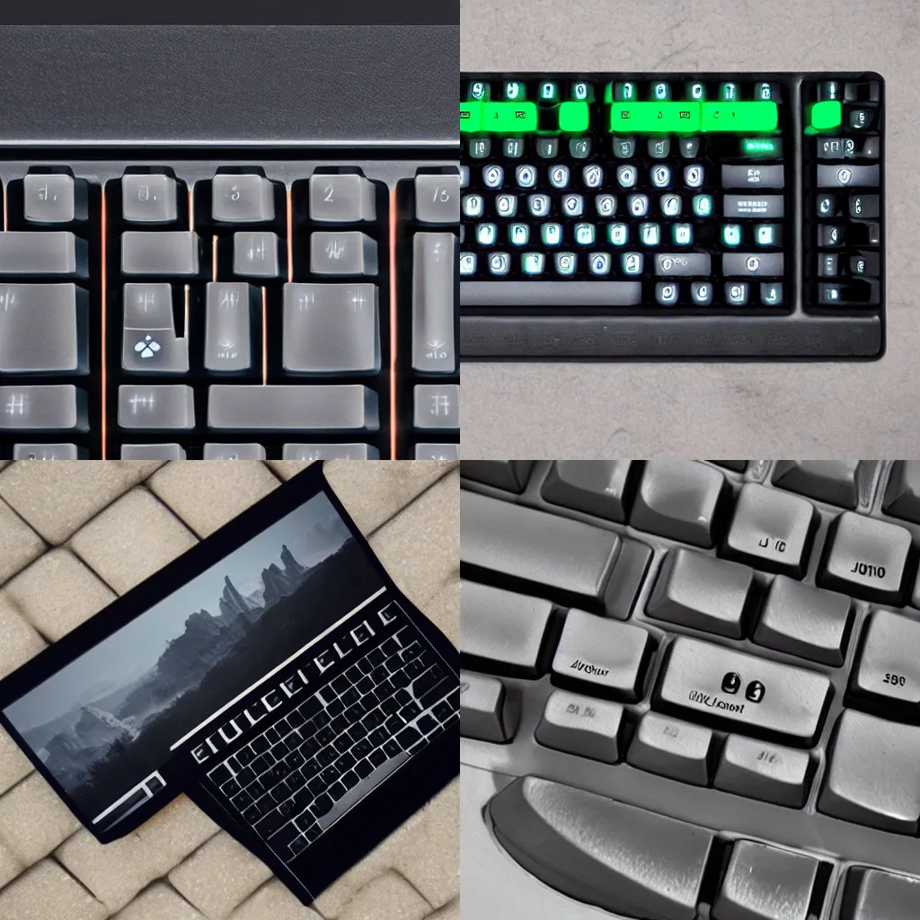 Prompt: a keyboard for aliens, photography