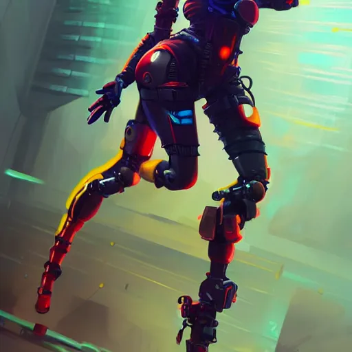 Prompt: stylized cybernetic ninja - cyberpunk girl, wearing techwear and armor, weoponary, complementary colors, highly detailed, artstation, overwatch, concept art, smooth, sharp focus, illustration, art by artgerm, by greg rutkowski, by jeremy mann, by francoise nielly, oil painting