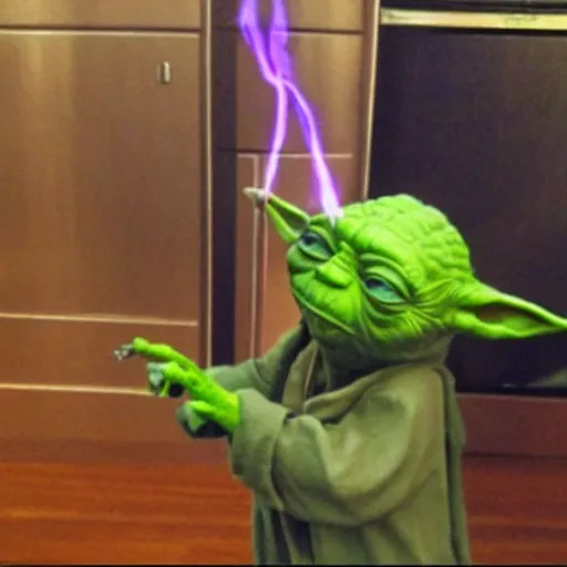 Image similar to yoda smoking marijuana