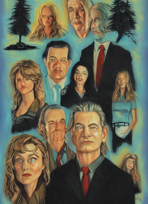 Image similar to Twin Peaks artwork by Kerne Erickson