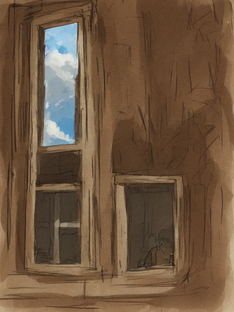 Prompt: window by disney concept artists, blunt borders, rule of thirds